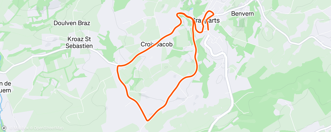 Map of the activity, Morning Run