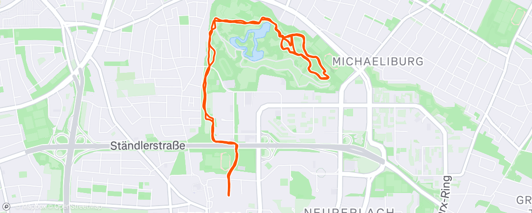 Map of the activity, Lunch Trail Run