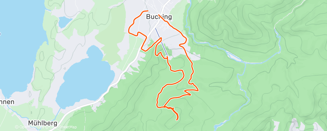 Карта физической активности (Afternoon Trail Run)