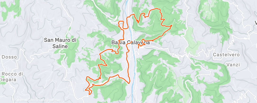 Map of the activity, Morning Trail Run