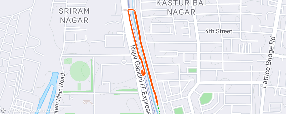 Map of the activity, Morning Run