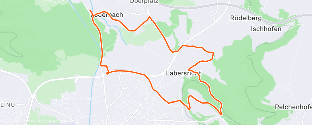 Map of the activity, Lauf am Morgen