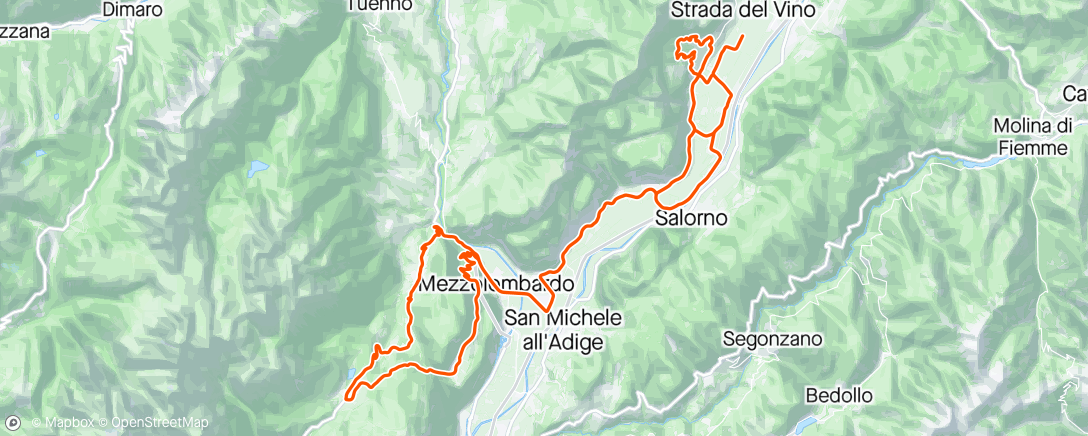 Map of the activity, Stage 1 Tour of the Alps