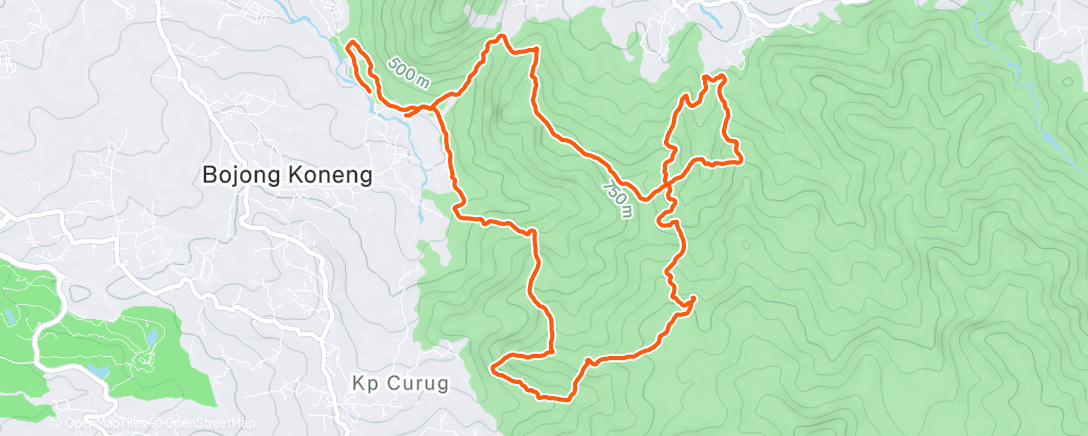 Map of the activity, Morning Trail Run