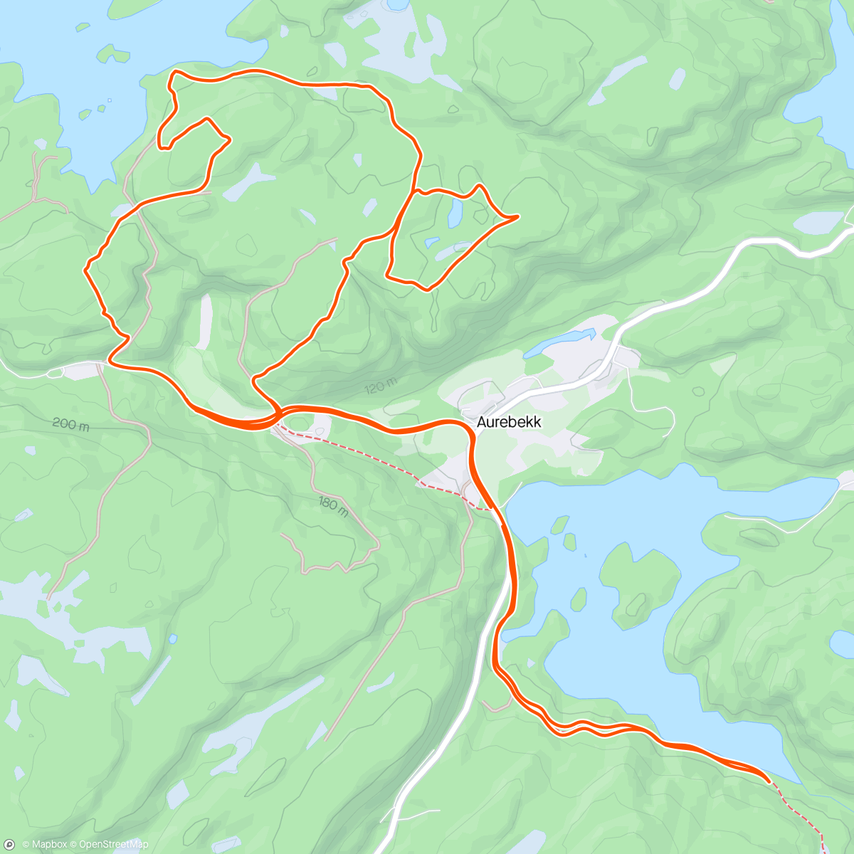 Map of the activity, Agderkarusellen o-løp