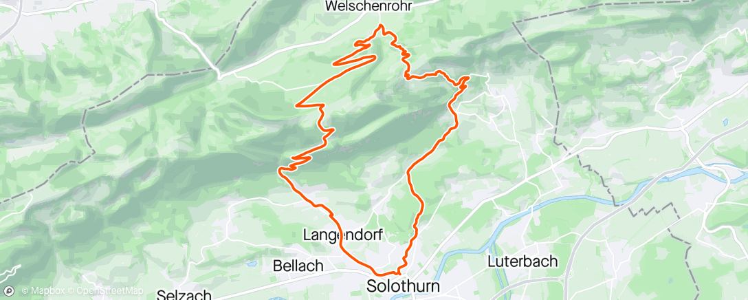 Map of the activity, GR Balmberg-Weissenstein