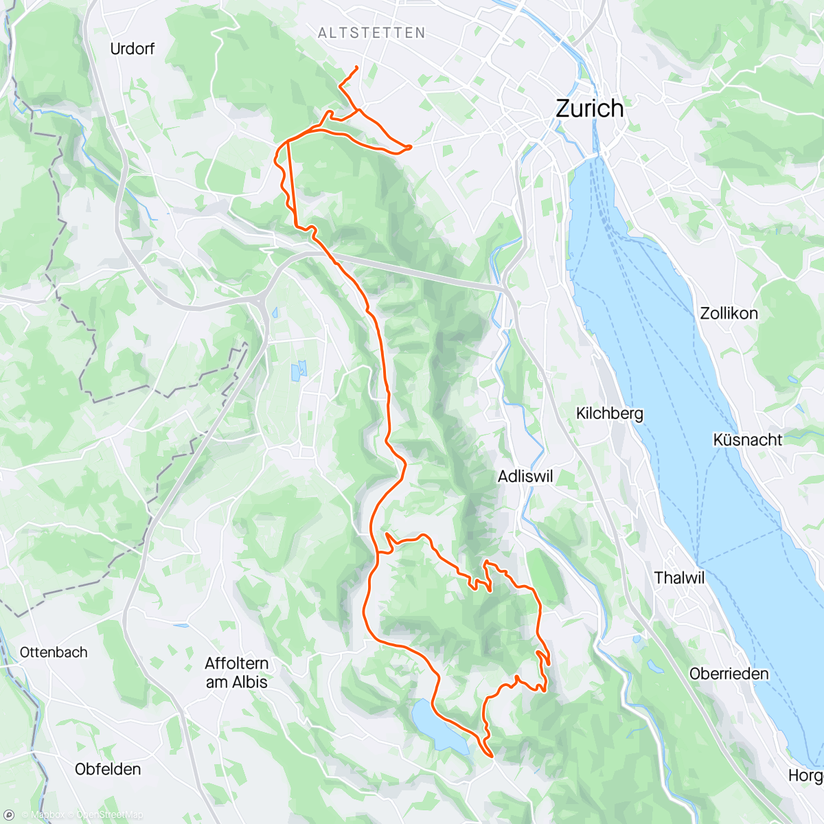 Map of the activity, Buchenegg-Runde