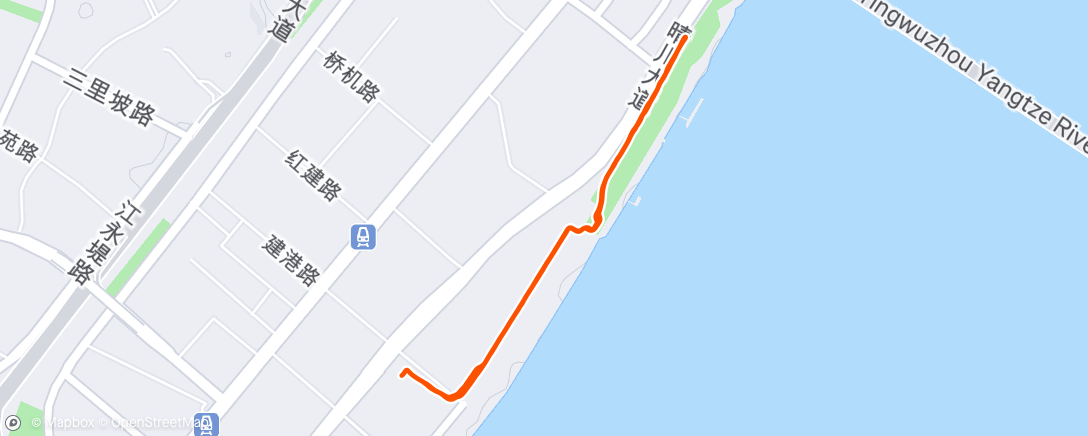Map of the activity, Evening Run