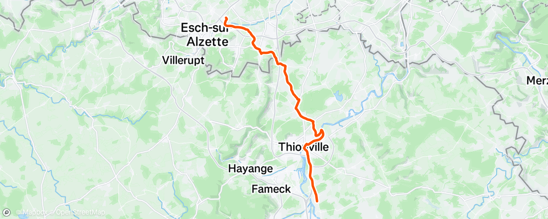 Map of the activity, Sortie vélo dans l'après-midi