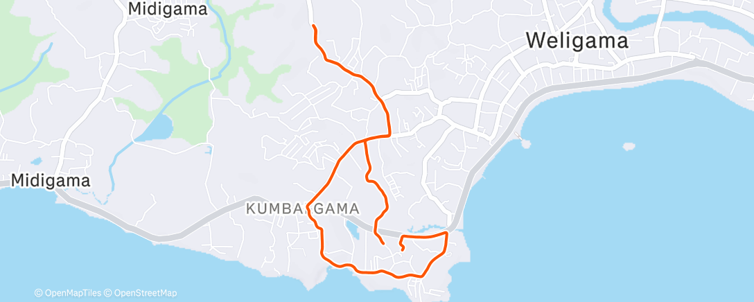 Map of the activity, Утренний забег