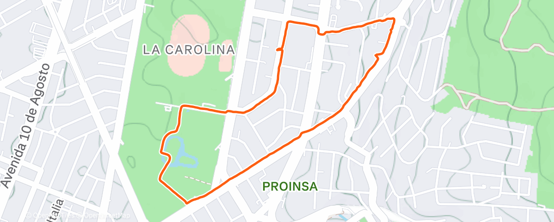 Map of the activity, Afternoon Walk