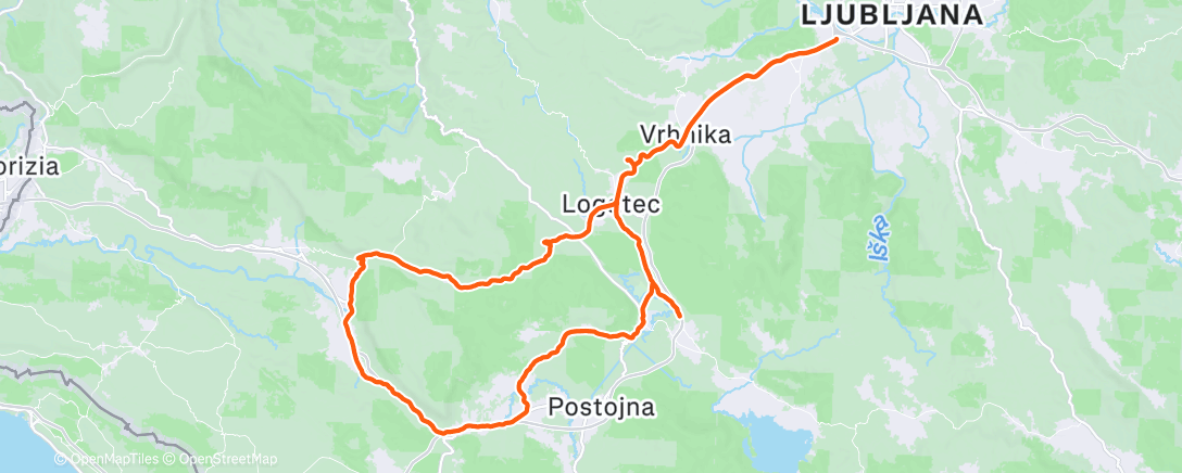 Map of the activity, Morning Ride
