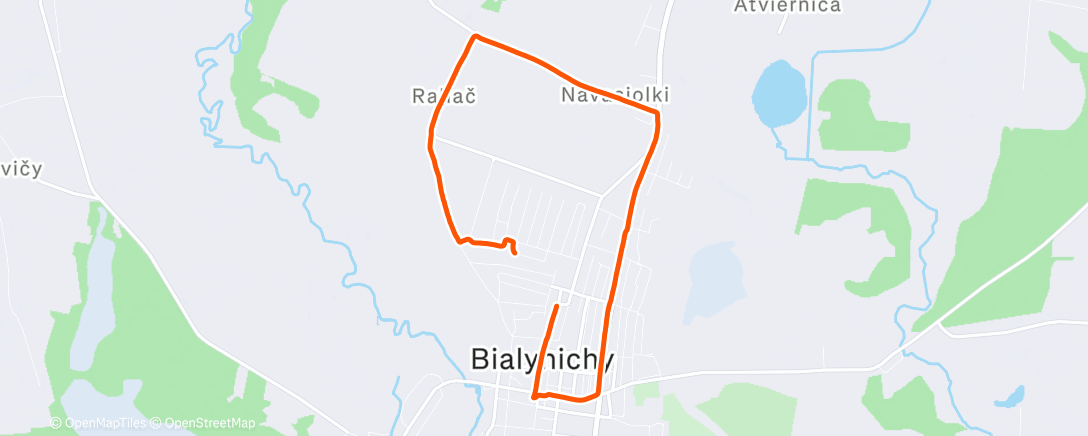 Карта физической активности (Afternoon Run)