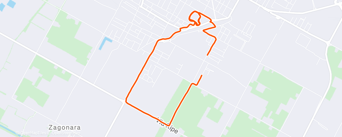 Map of the activity, Corsa mattutina