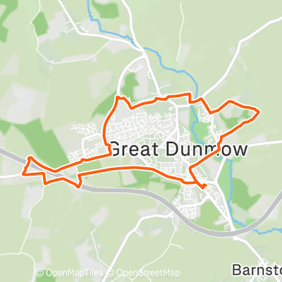 7mile flicth way dunmow | 12.5 km Running Route on Strava