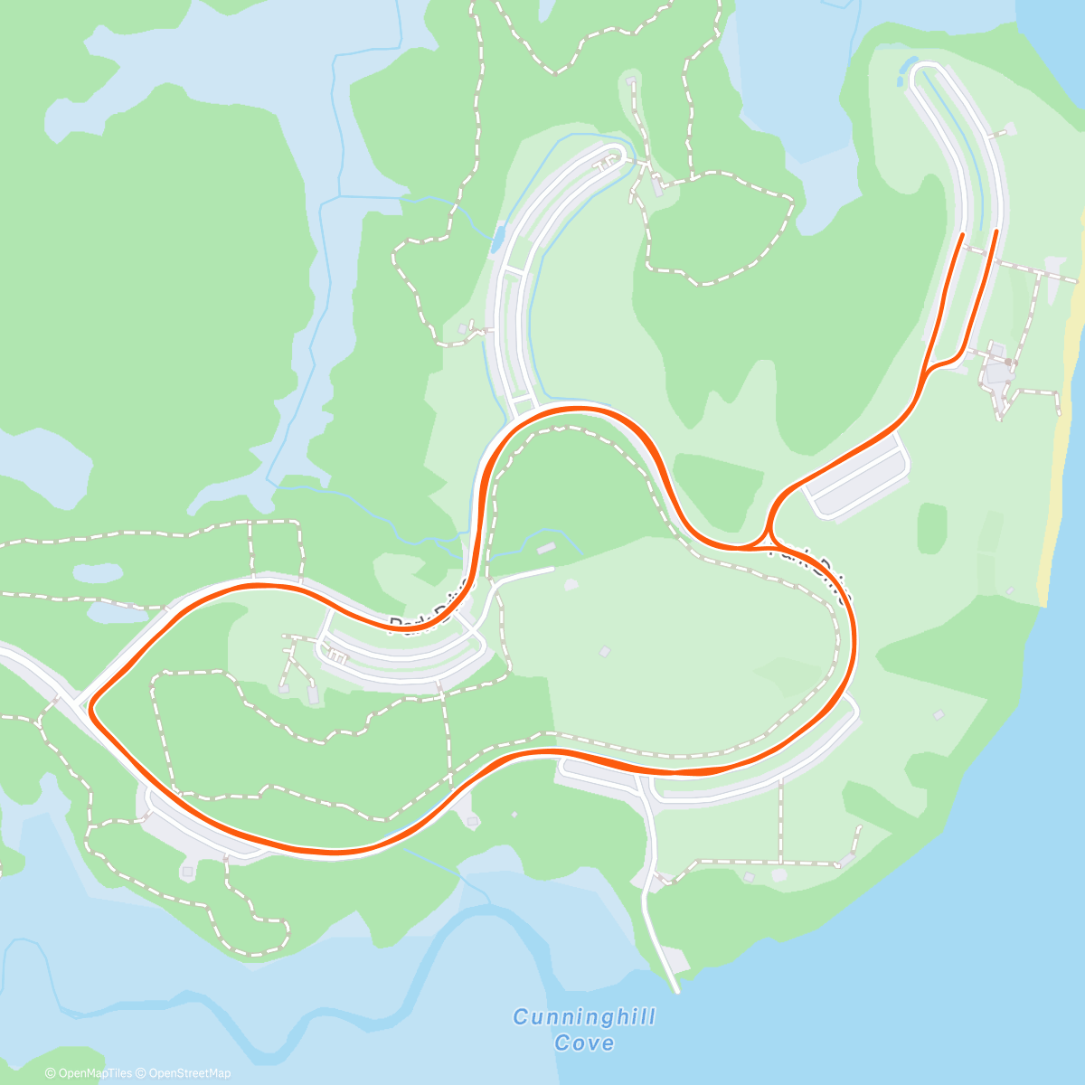 Map of the activity, Chesapeake Patriot 5k