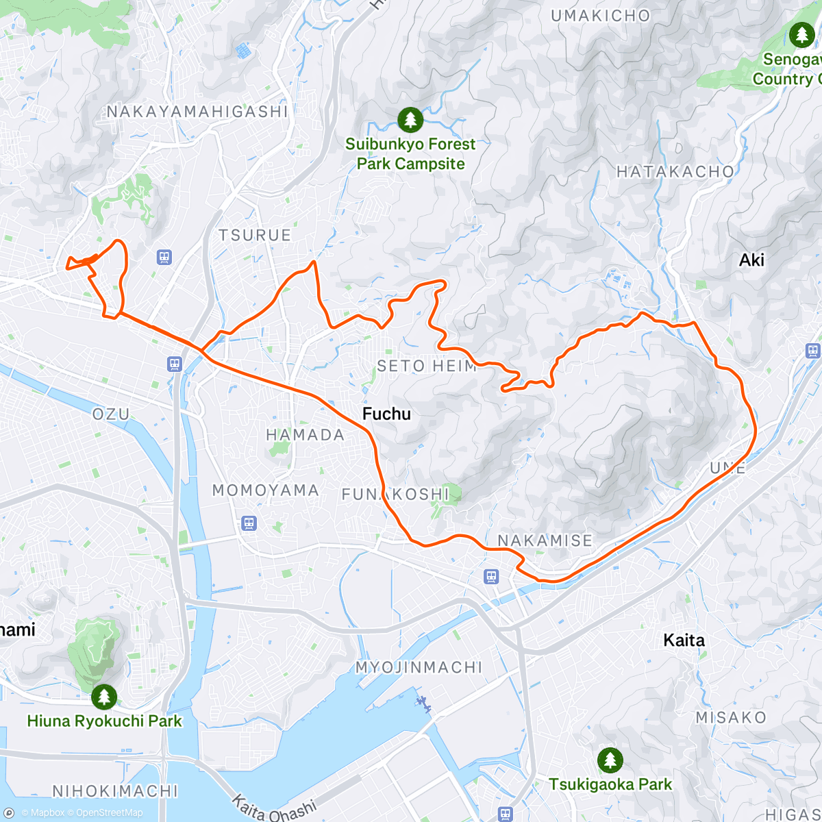 アクティビティ「朝のライド」の地図