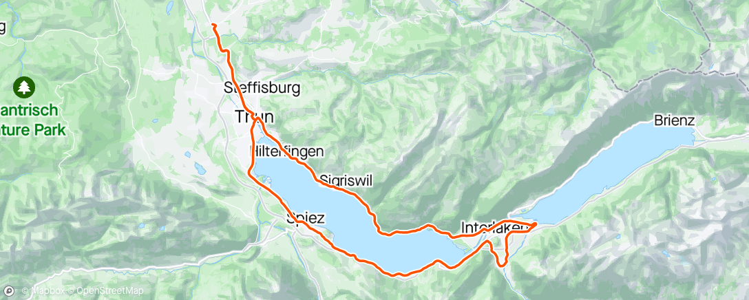 Mapa de la actividad (Thunersee)