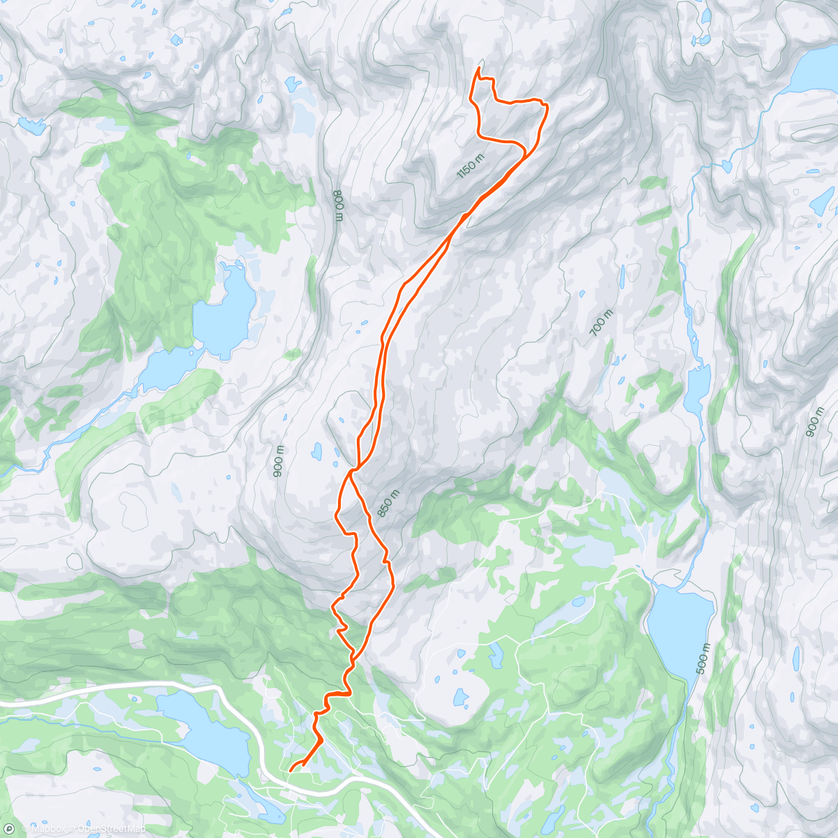 Map of the activity, Lunch Backcountry Ski