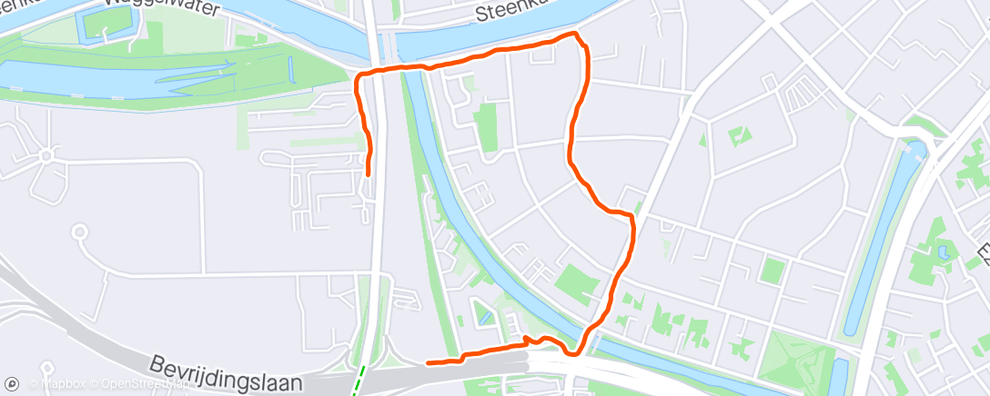 Map of the activity, De beenhouwersbroodsjescharliechaplin wandeling