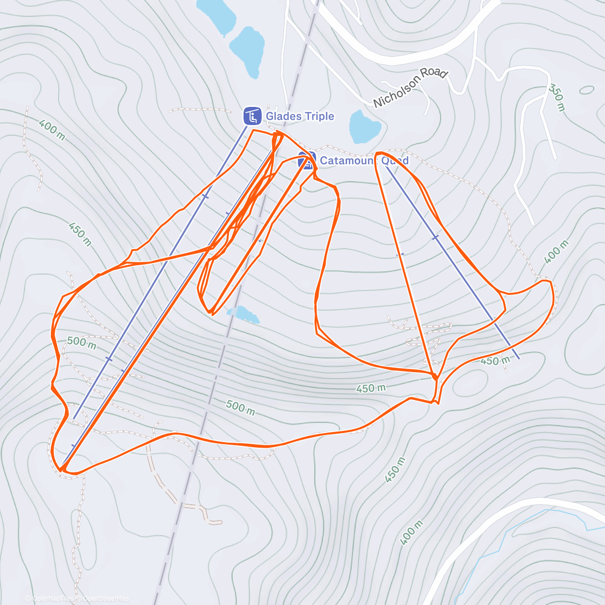 Карта физической активности (Catamount - Day 13 (Fresh Powder))