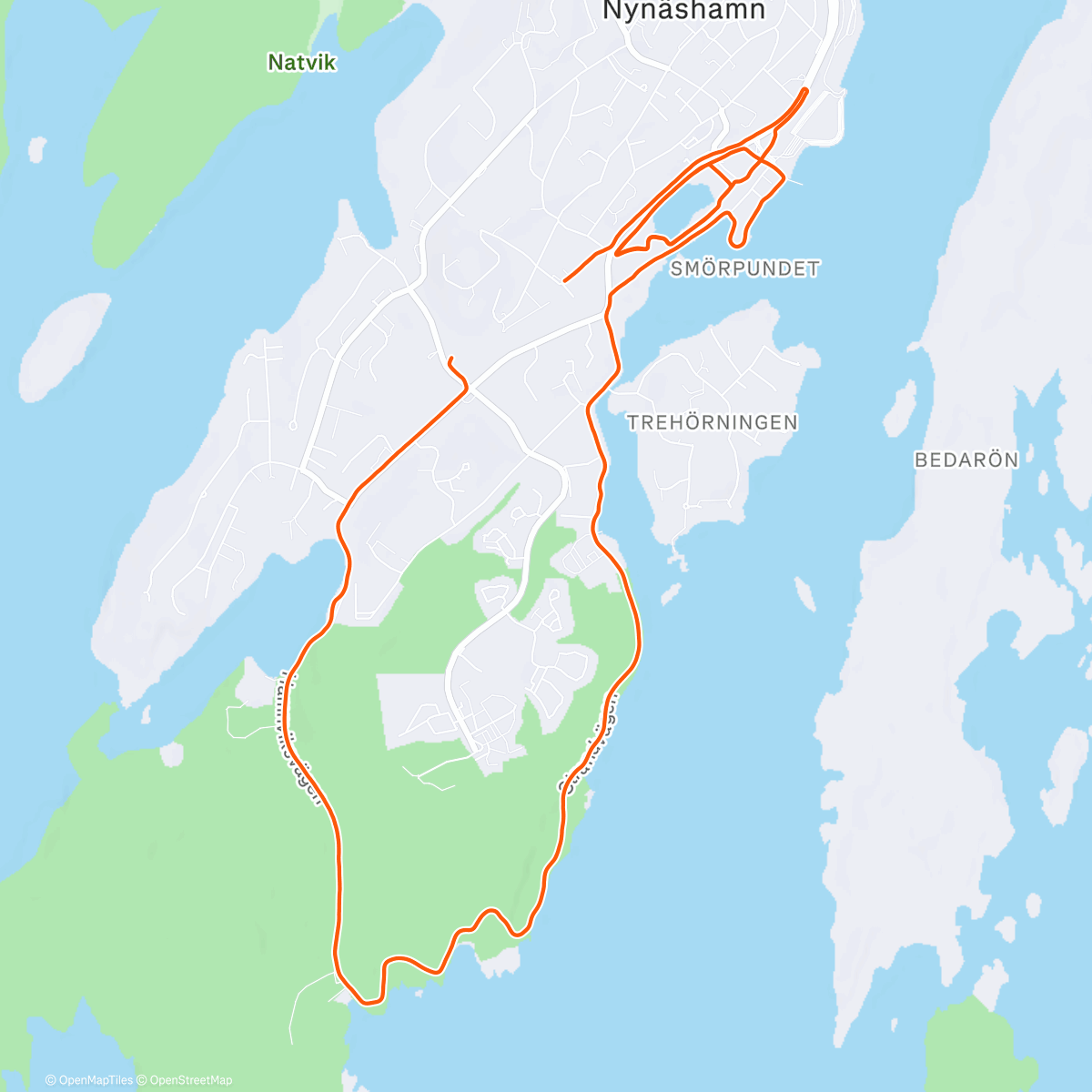 Map of the activity, Post Christmas brunch hammer 10k