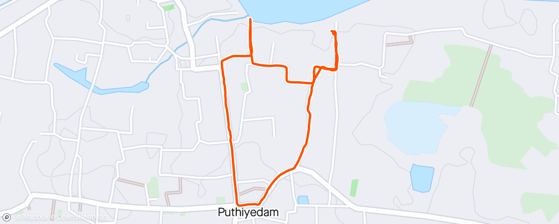 Map of the activity, 100 Days of running - day 24/100