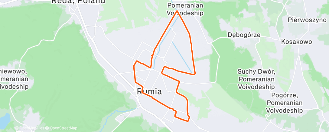 Map of the activity, Morning Run
