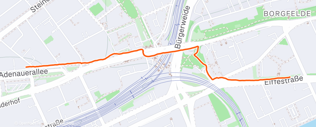 Карта физической активности (Spaziergang am Nachmittag)