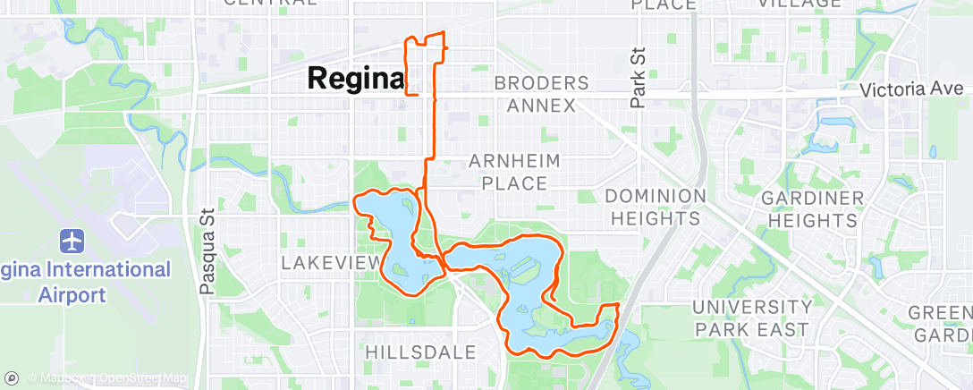 Map of the activity, Lunch Ride