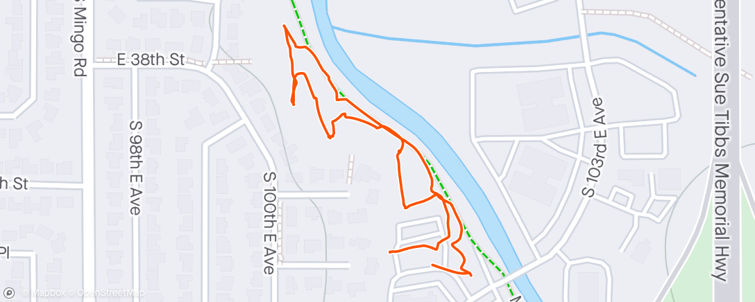 Map of the activity, Disc golf with Nathan