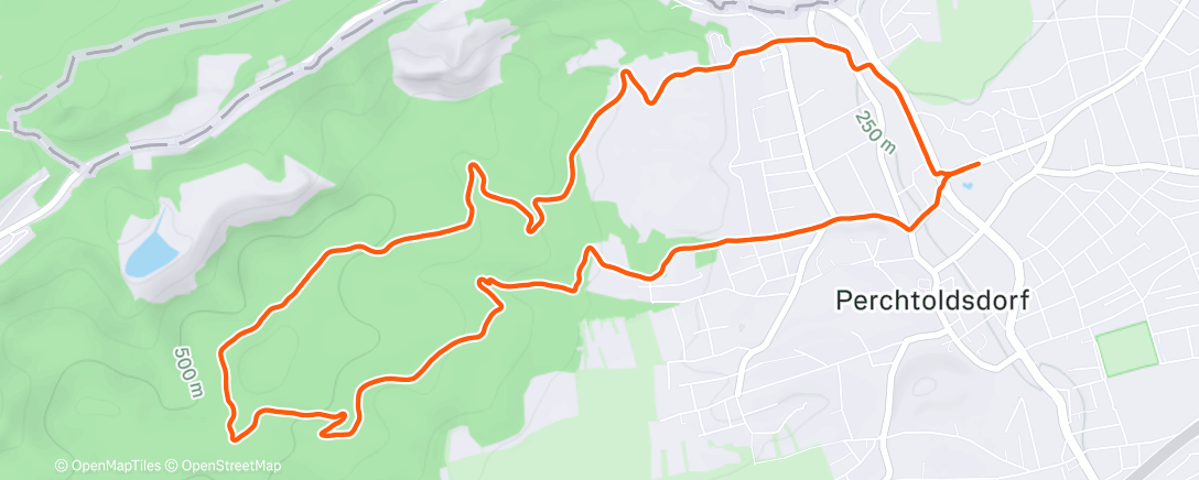 Map of the activity, Traillauf am Morgen