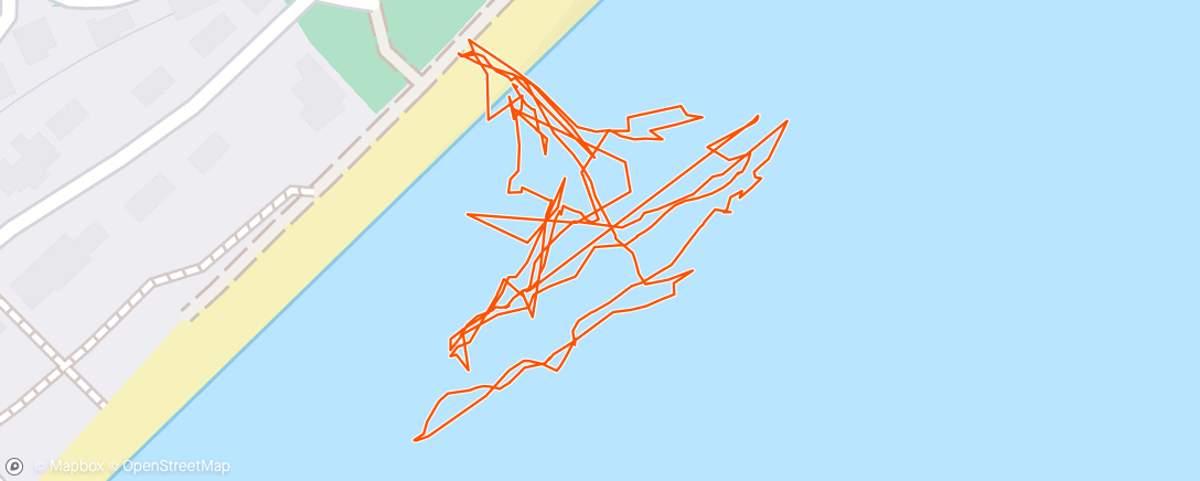 Map of the activity, Afternoon swim