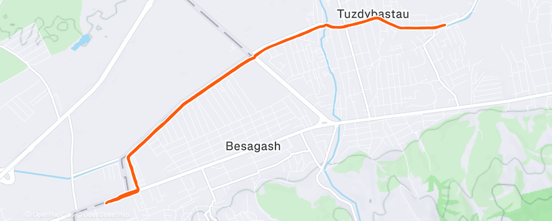 Map of the activity, Lunch Run