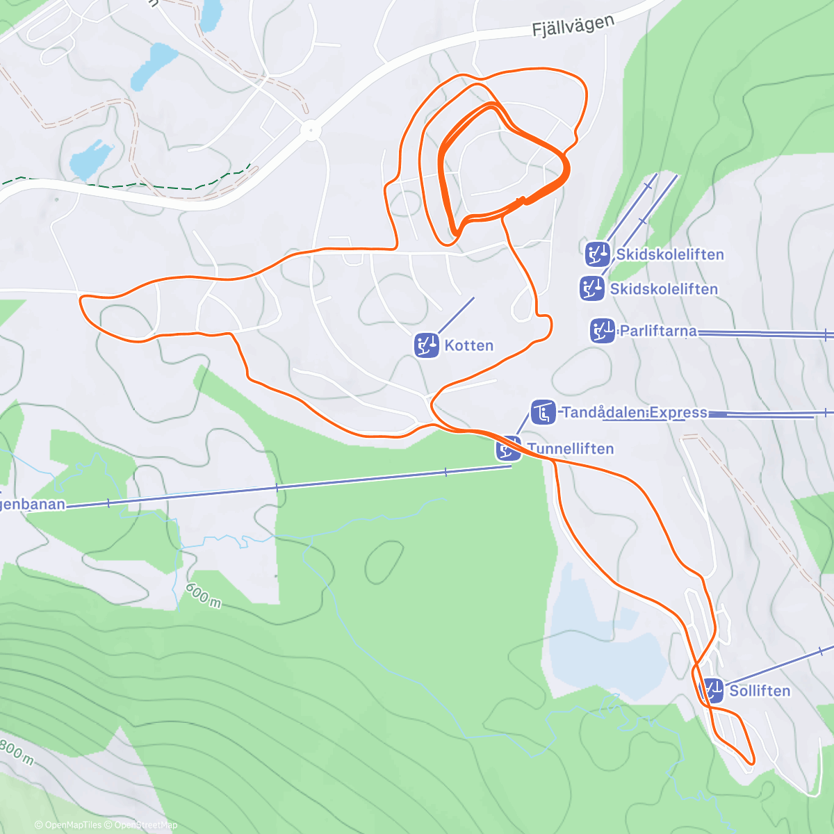 Map of the activity, Først familebackyard med hele gjengen, deretter en runde med Sofie