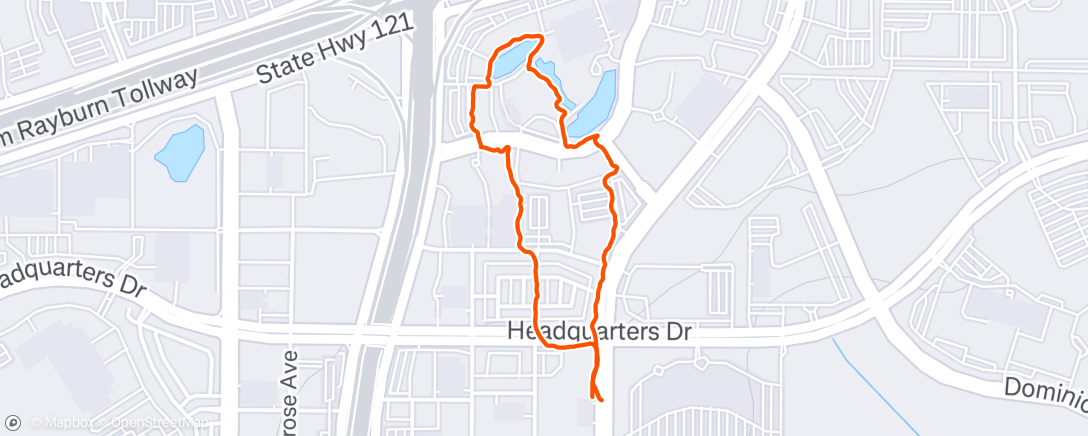 Map of the activity, Morning Walk