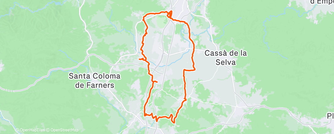 Map of the activity, Girona Gravel met Renée