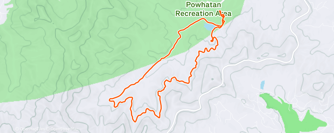 Map of the activity, Morning Trail Run