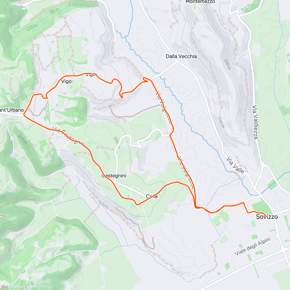 Map of the activity, Morning start