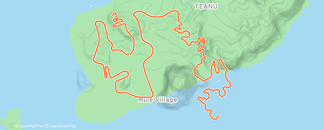Map of the activity, Endurance