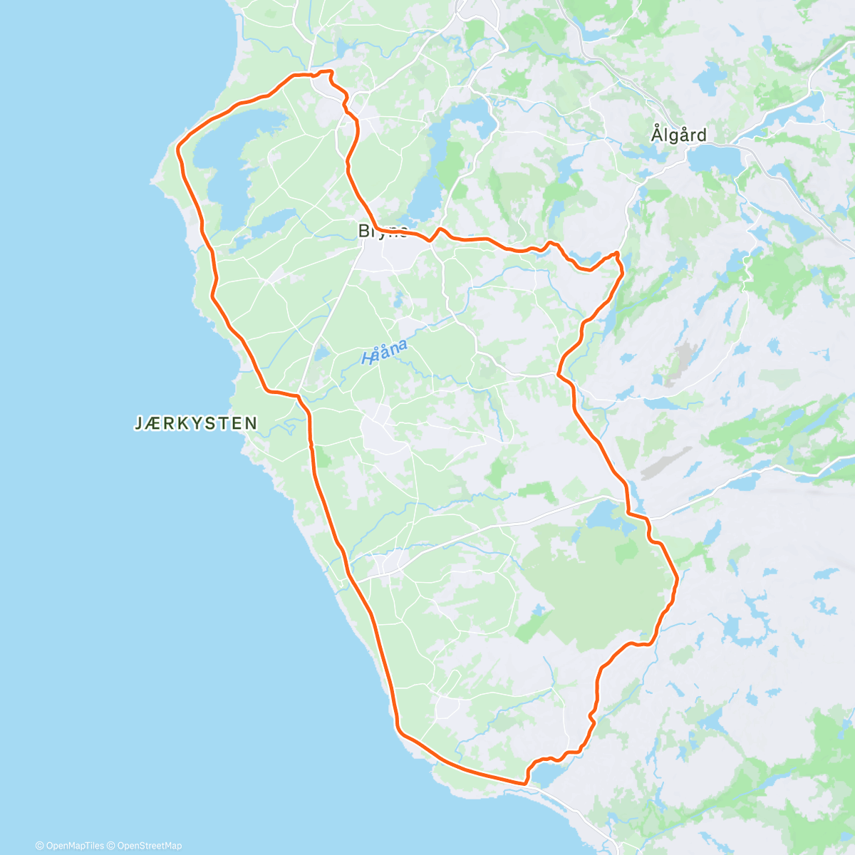 Map of the activity, Morning Ride