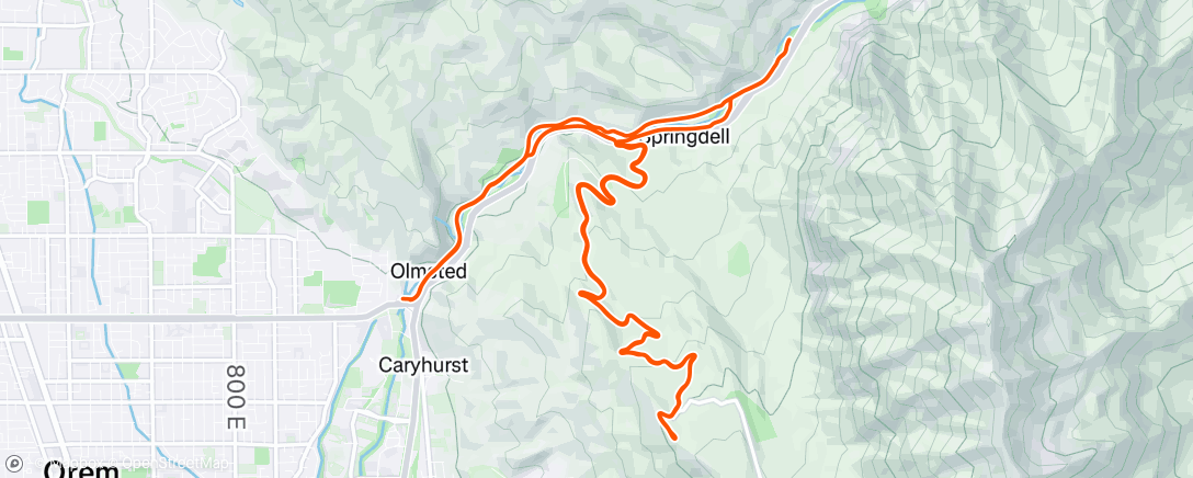 Map of the activity, Morning Ride