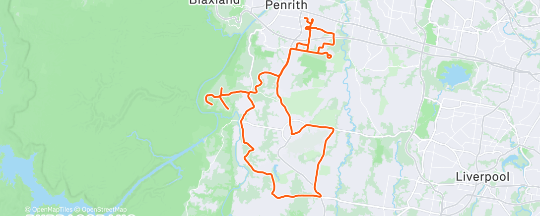 Map of the activity, Morning Ride