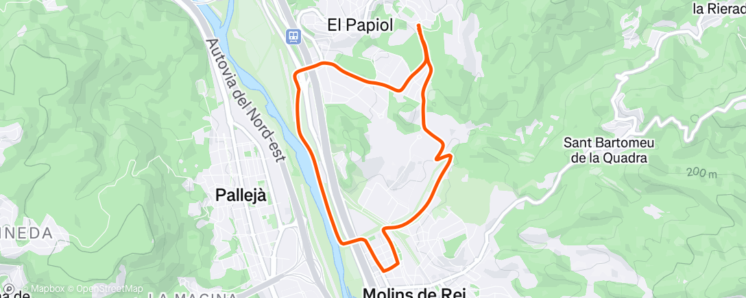 Map of the activity, Morning Ride