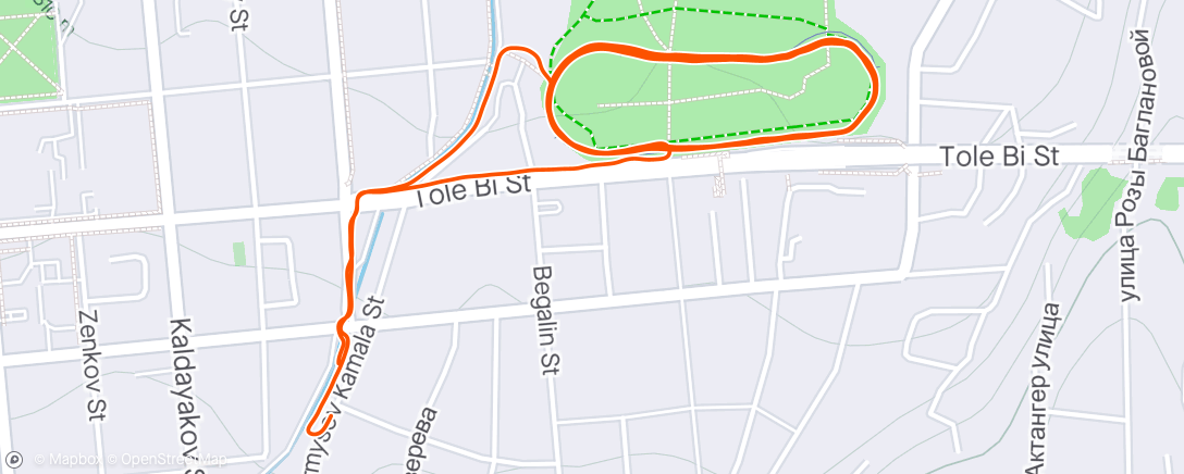 Map of the activity, Morning Trail Recovery Run