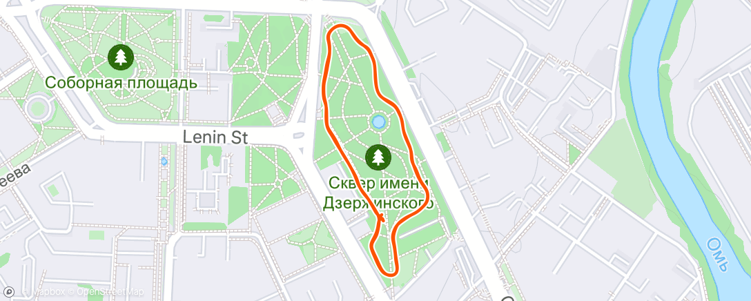 Map of the activity, Утренний забег