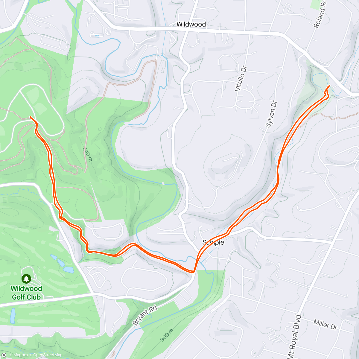 Map of the activity, NPTR - Mineos & Crouse Run Run