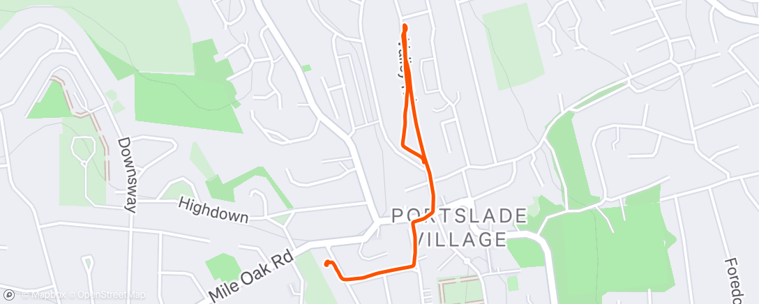 Map of the activity, Afternoon Walk