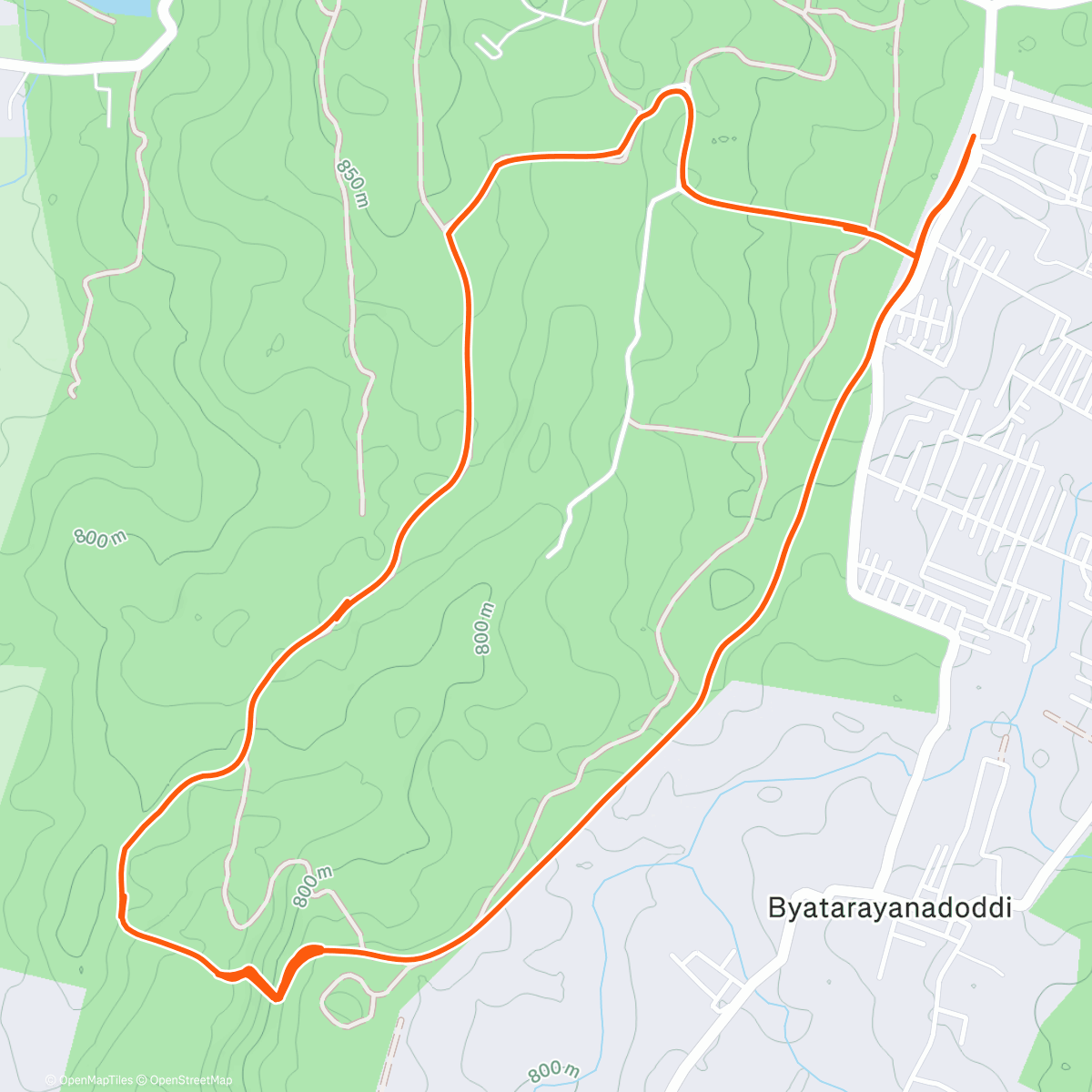 Карта физической активности (Elevation training !! 6 * Hill repeats !!)