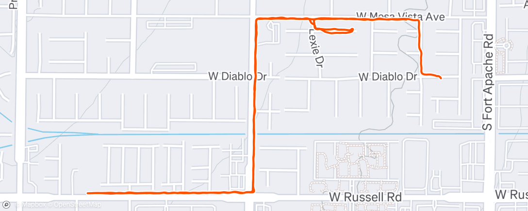 Map of the activity, Lunch Run